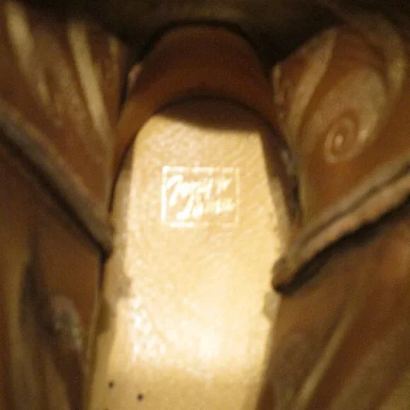 SIZE 13 TAN SADDLE TONY LAMA FULL QUILL OSTRICH COWBOY/WESTERN BROWN BOOTS - Picture 8 of 9